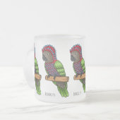 Voorbeeld van de cartoon van de paardenvogel matglas koffiemok (Voorkant links)