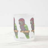 Voorbeeld van de cartoon van de paardenvogel matglas koffiemok (Center)