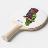 Voorbeeld van de cartoon van de paardenvogel tafeltennisbatje (Voorkant Gekanteld)