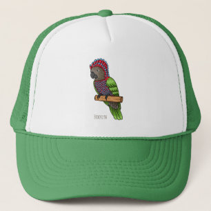 Voorbeeld van de cartoon van de paardenvogel trucker pet