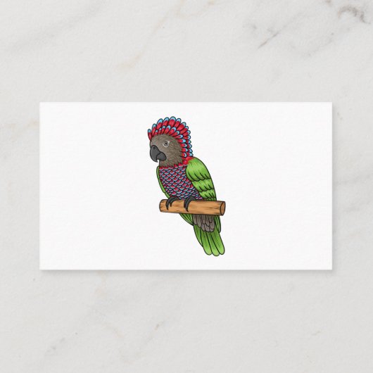 Voorbeeld van de cartoon van de paardenvogel visitekaartje (Achterkant)