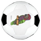 Voorbeeld van de cartoon van de paardenvogel voetbal (Gedraaid)