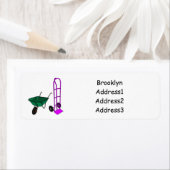 Voorbeeld van de cartoon van de rijstwielen op wie etiket (Insitu)