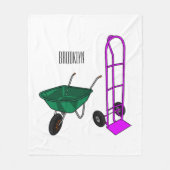 Voorbeeld van de cartoon van de rijstwielen op wie fleece deken (Voorkant)