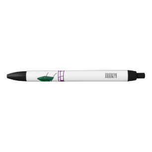 Voorbeeld van de cartoon van de rijstwielen op wie zwarte inkt pen