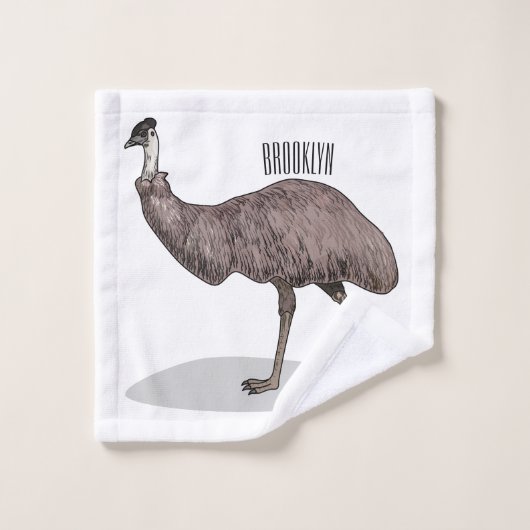 Voorbeeld van de cartoon van Emu Bad Handdoek (Wasdoekje)