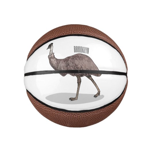 Voorbeeld van de cartoon van Emu Basketbal (Voorkant)