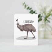 Voorbeeld van de cartoon van Emu Briefkaart (Staand voorkant)