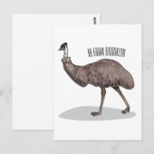Voorbeeld van de cartoon van Emu Briefkaart (Voorkant / Achterkant)
