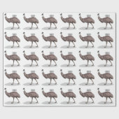 Voorbeeld van de cartoon van Emu Cadeaupapier (Vlak)