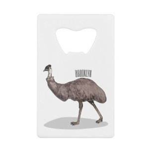 Voorbeeld van de cartoon van Emu Creditkaart Flessenopener