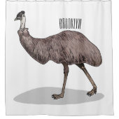 Voorbeeld van de cartoon van Emu Douchegordijn (Voorkant)