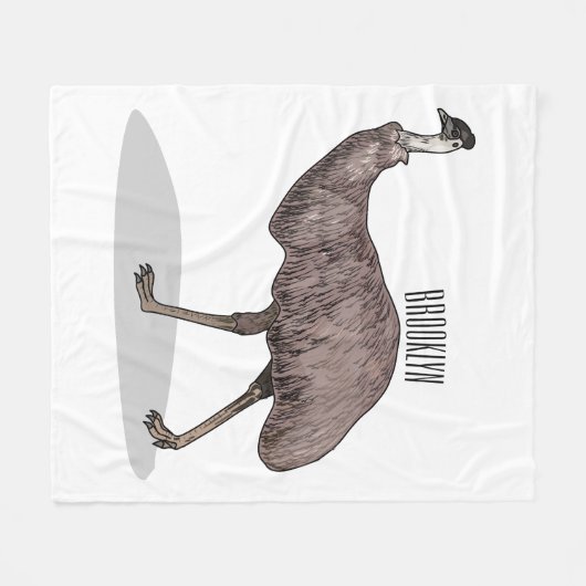 Voorbeeld van de cartoon van Emu Fleece Deken (Voorkant (Horizontaal))