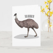 Voorbeeld van de cartoon van Emu Kaart (Gele Bloem)