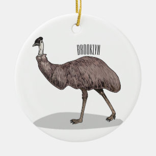 Voorbeeld van de cartoon van Emu Keramisch Ornament