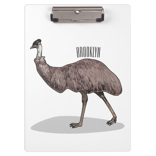 Voorbeeld van de cartoon van Emu Klembord (Voorkant)