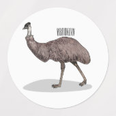 Voorbeeld van de cartoon van Emu Labels (Design 2)