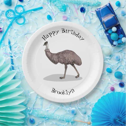 Voorbeeld van de cartoon van Emu Papieren Bordje (Feest)