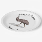 Voorbeeld van de cartoon van Emu Papieren Bordje (Gekanteld)