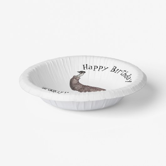 Voorbeeld van de cartoon van Emu Papieren Kommen (Gebogen)