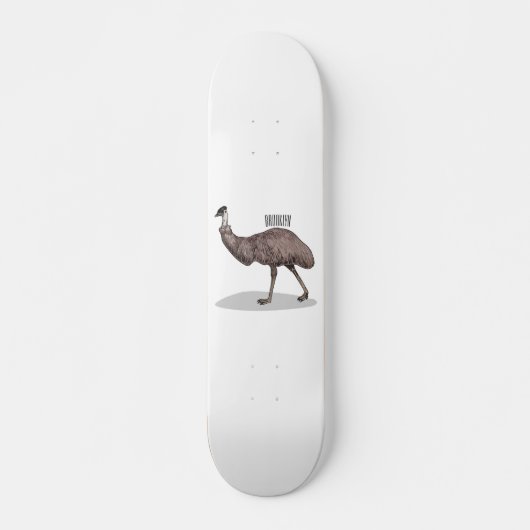 Voorbeeld van de cartoon van Emu Persoonlijk Skateboard (Voorkant)