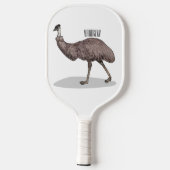 Voorbeeld van de cartoon van Emu Pickleball Paddle (Achterkant)