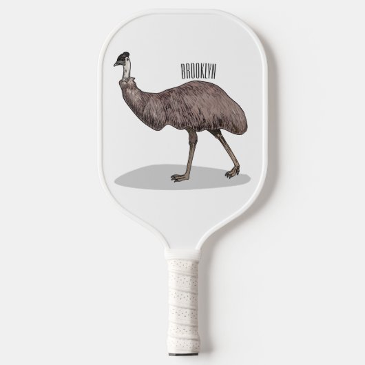 Voorbeeld van de cartoon van Emu Pickleball Paddle (Voorkant)