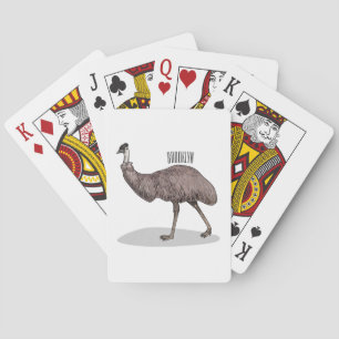 Voorbeeld van de cartoon van Emu Pokerkaarten