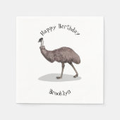 Voorbeeld van de cartoon van Emu Servet (Voorkant)