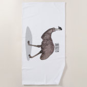 Voorbeeld van de cartoon van Emu Strandlaken (Voorkant)