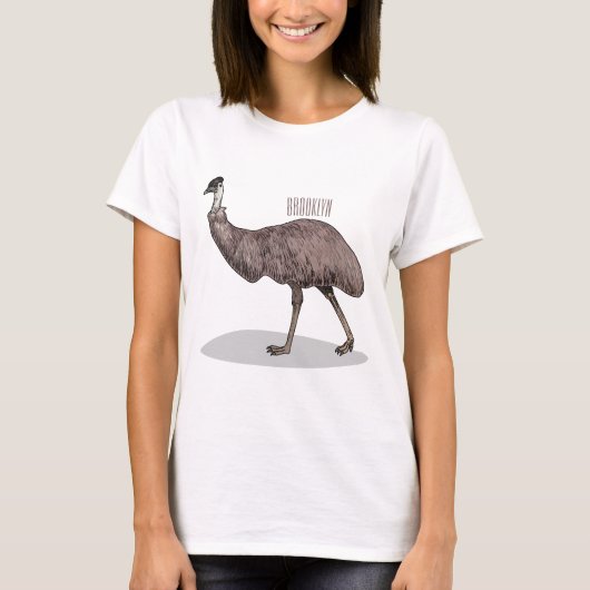 Voorbeeld van de cartoon van Emu T-shirt (Voorkant)