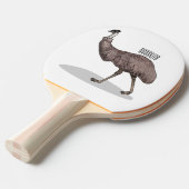 Voorbeeld van de cartoon van Emu Tafeltennisbatje (Voorkant Gekanteld)