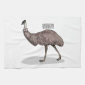 Voorbeeld van de cartoon van Emu Theedoek (Horizontaal)