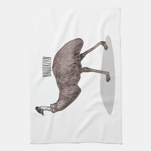 Voorbeeld van de cartoon van Emu Theedoek (Verticaal)