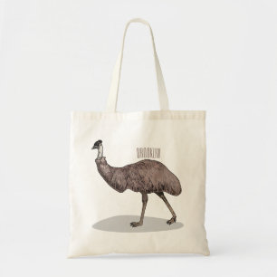 Voorbeeld van de cartoon van Emu Tote Bag