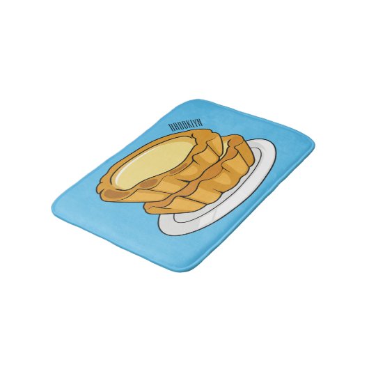 Voorbeeld van de cartoon van het eiertart badmat (Gekanteld)