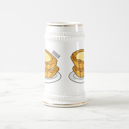 Voorbeeld van de cartoon van het eiertart bierpul (Center)