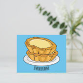 Voorbeeld van de cartoon van het eiertart briefkaart (Staand voorkant)