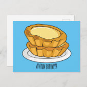 Voorbeeld van de cartoon van het eiertart briefkaart (Voorkant / Achterkant)