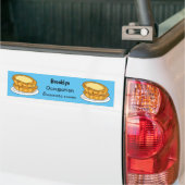 Voorbeeld van de cartoon van het eiertart bumpersticker (Op Truck)