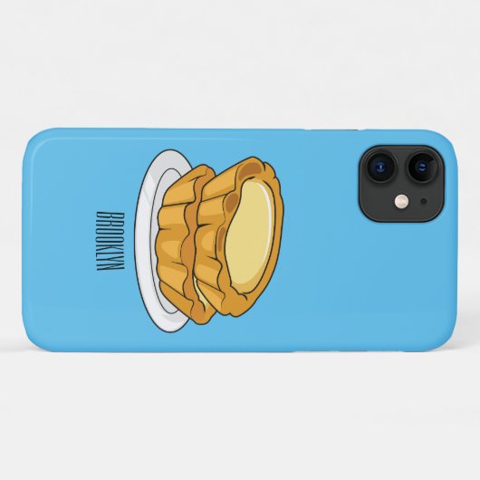Voorbeeld van de cartoon van het eiertart Case-Mate iPhone case (Achterkant (horizontaal))