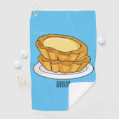 Voorbeeld van de cartoon van het eiertart golfhanddoek (Insitu)