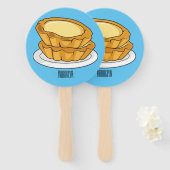 Voorbeeld van de cartoon van het eiertart handwaaier (Voorkant en achterkant)