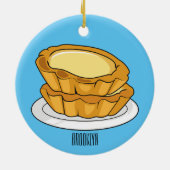 Voorbeeld van de cartoon van het eiertart keramisch ornament (Achterkant)