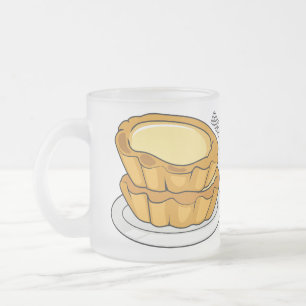 Voorbeeld van de cartoon van het eiertart matglas koffiemok