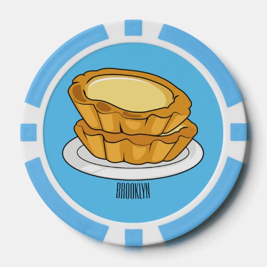 Voorbeeld van de cartoon van het eiertart poker chips (Voorkant)