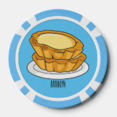 Voorbeeld van de cartoon van het eiertart poker chips (Achterkant)