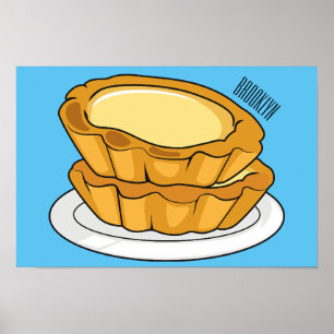 Voorbeeld van de cartoon van het eiertart poster