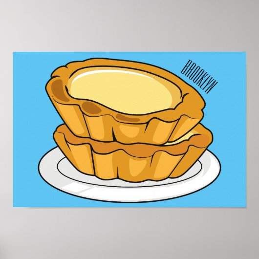 Voorbeeld van de cartoon van het eiertart poster (Voorkant)