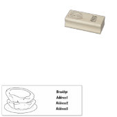 Voorbeeld van de cartoon van het eiertart rubberstempel (Gestempeld)